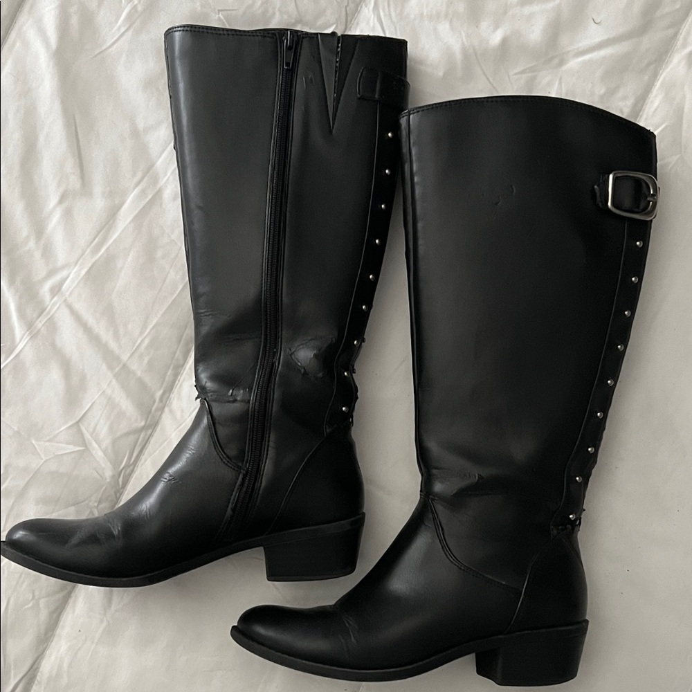 Black Knee-High Boots